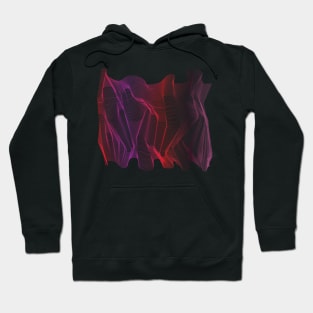 Abstarct artistic thin wavy lines Hoodie